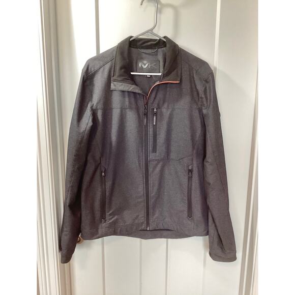 Michael Kors Men's Bommer biker Full Zip Jacket Dark Gray size medium - Picture 2 of 12